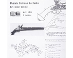 Piani di costruzione Pistola Italiana da fonda del XVIII secolo amati AM1211
