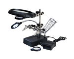 Third Hand with 3 magnifiers and 5 LED lights artesanialatina AL27022-3