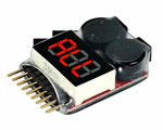 1-8S Lipo Battery Voltage tester and low voltage buzzer alarm imaxrc IMX490029