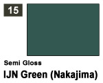 Vernice sintetica Semi Gloss 015 IJN Green (Nakajima) (10 ml) mrhobby G015