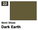 Vernice sintetica Semi Gloss 022 Dark Earth (10 ml) mrhobby G022