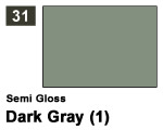 Vernice sintetica Semi Gloss 031 Dark Gray (1) (10 ml) mrhobby G031