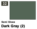 Vernice sintetica Semi Gloss 032 Dark Gray (2) (10 ml) mrhobby G032
