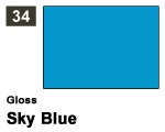 Vernice sintetica Gloss 034 Sky Blue (10 ml) mrhobby G034