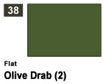 Vernice sintetica Flat 038 Olive Drab (2) (10 ml) mrhobby G038