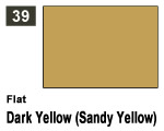 Vernice sintetica Flat 039 Dark Yellow (Sandy Yellow) (10 ml) mrhobby G039