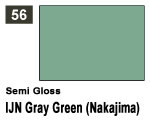 Vernice sintetica Semi Gloss 056 IJN Gray Green (Nakajima) (10 ml) mrhobby G056