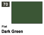 Vernice sintetica Flat 070 Dark Green (10 ml) mrhobby G070