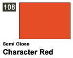 Vernice sintetica Semi Gloss 108 Character Red (10 ml) mrhobby G108