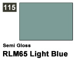 Vernice sintetica Semi Gloss 115 RLM65 Light Blue (10 ml) mrhobby G115
