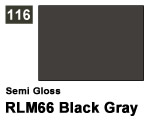Vernice sintetica Semi Gloss 116 RLM66 Black Gray (10 ml) mrhobby G116