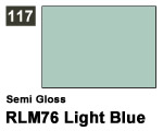 Vernice sintetica Semi Gloss 117 RLM76 Light Blue (10 ml) mrhobby G117