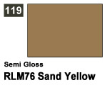 Vernice sintetica Semi Gloss 119 RLM76 Sand Yellow (10 ml) mrhobby G119