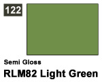 Vernice sintetica Semi Gloss 122 RLM82 Light Green (10 ml) mrhobby G122