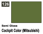 Vernice sintetica Semi Gloss 126 Cockpit Color (Mitsubishi) (10 ml) mrhobby G126