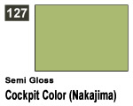 Vernice sintetica Semi Gloss 127 Cockpit Color (Nakajima) (10 ml) mrhobby G127
