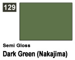 Vernice sintetica Semi Gloss 129 Dark Green (Nakajima) (10 ml) mrhobby G129