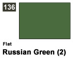 Vernice sintetica Flat 136 Russian Green (2) (10 ml) mrhobby G136