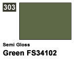 Vernice sintetica Semi Gloss 303 Green FS34102 (10 ml) mrhobby G303
