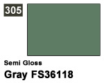 Vernice sintetica Semi Gloss 305 Gray FS36118 (10 ml) mrhobby G305