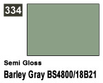 Vernice sintetica Semi Gloss 334 Barley Gray BS4800/18B21 (10 ml) mrhobby G334