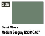 Vernice sintetica Semi Gloss 335 Medium Seagray BS381C/637 (10 ml) mrhobby G335