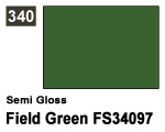 Vernice sintetica Semi Gloss 340 Field Green FS34097 (10 ml) mrhobby G340