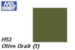 H52 Olive Drab 1 Semi-Gloss (10 ml) mrhobby H052