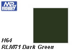 H64 RLM71 Dark Green Semi-Gloss (10 ml) mrhobby H064