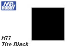 H77 Tire Black Flat (10 ml) mrhobby H077