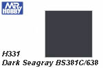 H331 Dark Seagray BS381C/638 Semi-Gloss (10 ml) mrhobby H331