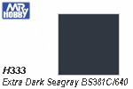 H333 Extra Dark Seagray BS381C/640 Semi-Gloss (10 ml) mrhobby H333