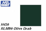 H420 RLM80 Olive Green Semi-Gloss (10 ml) mrhobby H420