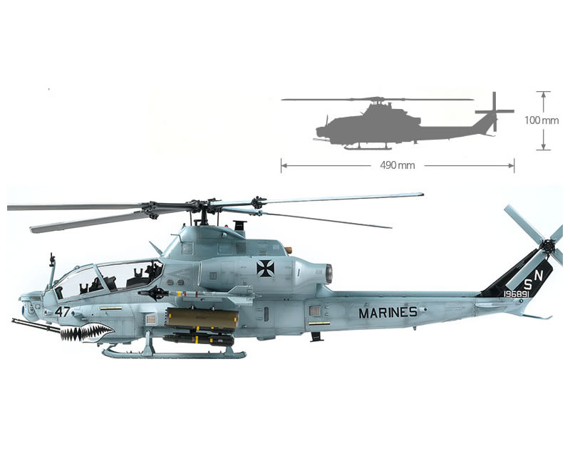 USMC Bell AH-1Z Shark Mouth 1:35 academy AC12127