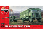 AEC Matador and 5.5 inch Gun 1:76 airfix A01314