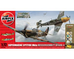 Spitfire MkIa and Messerschmitt Bf109E-4 Dogfight Doubles Gift Set 1:72 airfix A50135