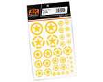 US Yellow Stars in Circles All Scales ak-interactive AK-101
