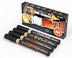 Metallic Liquid Markers ? 4 Units Set ak-interactive AK-1300