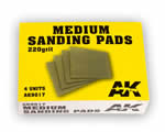Medium Sanding Pads - 220 grit (4 pcs) ak-interactive AK-9017