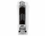 Set of 5 Silicone Brushes Hard Tip Medium ak-interactive AK-9088