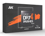 Dry 4 Brushes Set ak-interactive AK-9300