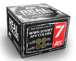 WWII Soviet AFV Colors (Set of 4 Colors) ak-interactive RCS007