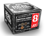 British Army Early Mid WWII Vehicles (Set of 4 Colors) ak-interactive RCS008