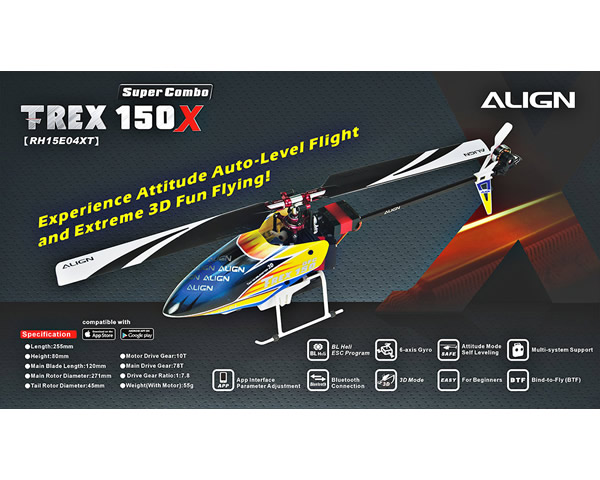 ALIGN Elicottero T-Rex 150X Super Combo - RH15E04X | Modellismo.it