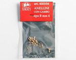 Anellini con gambo in ottone tipo A diam. 4 mm (10 pz) amati AM4005-04