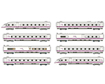 RENFE 8-unit highspeed EMU AVE S-103 in perlescent/purple livery period VI with DCC Digital Decoder arnold HN2445D