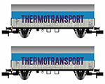 SJ 2-unit set refrigerated wagons blue grey livery Thermotransport period III arnold HN6402