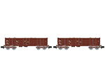 RENFE 2-unit set open wagons type Ealos brown livery loaded with logs period IV arnold HN6411