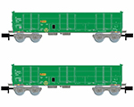 RENFE 2-unit set open wagons type Ealos green livery with modern RENFE logo empt period V arnold HN6412