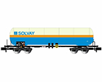 SNCB 4-axle gas tank wagon white/blue livery Solvay period V-VI arnold HN6419